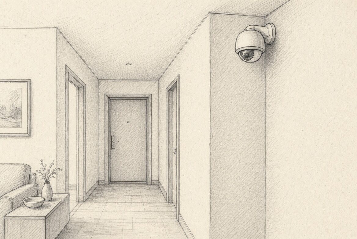 현관 CCTV 디자인 스케치